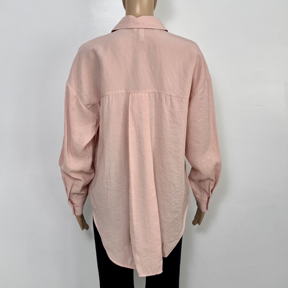 ONLY Onliris Long-sleeve Modal Shirt, Blush Pink, Boyfriend Fit Women's XS - Picture 4 of 9